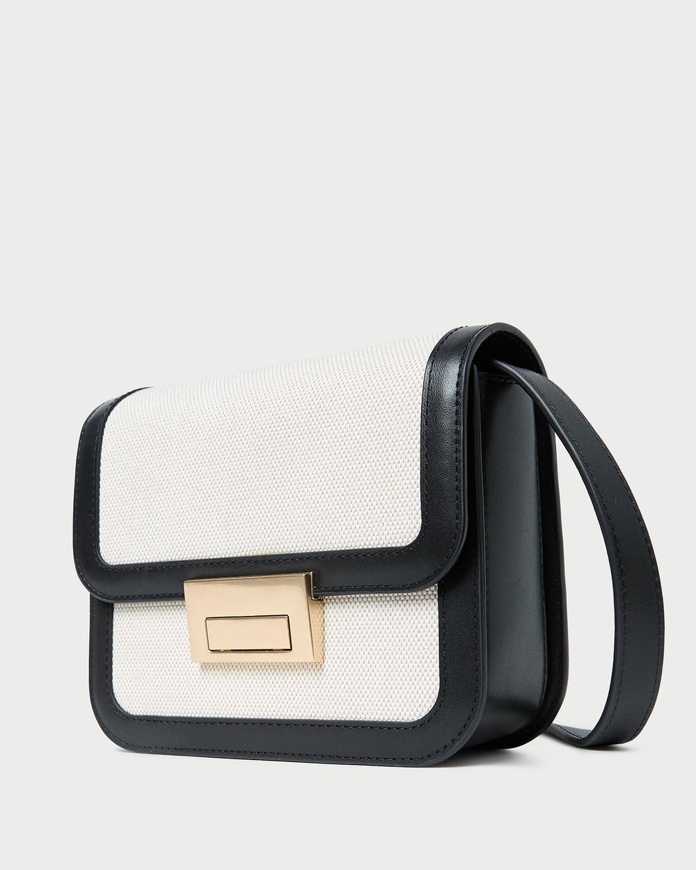 Loeffler Randall Women / Desi Black/Natural Canvas Crossbody