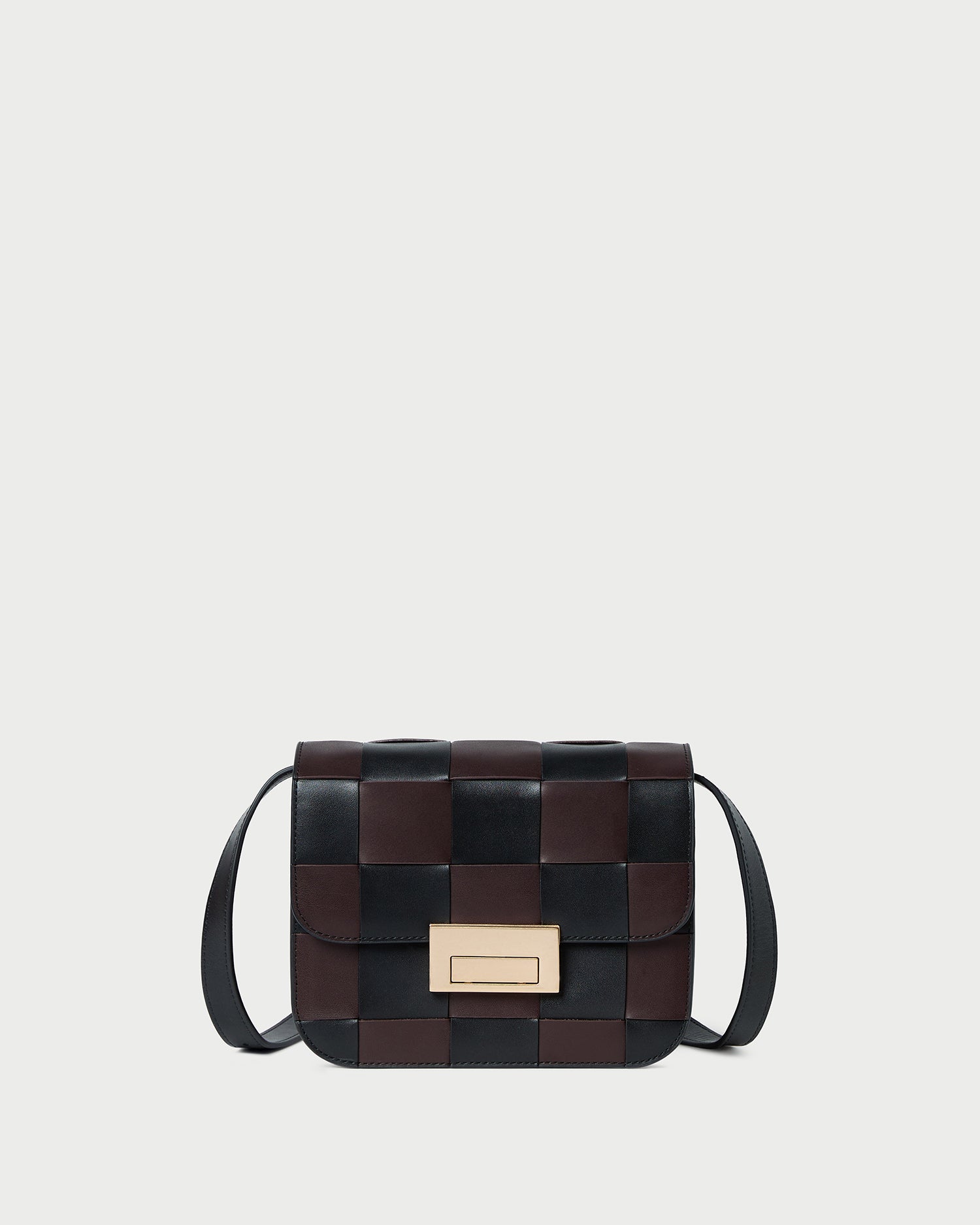 Loeffler Randall Women / Desi Black/Espresso Woven Leather Crossbody
