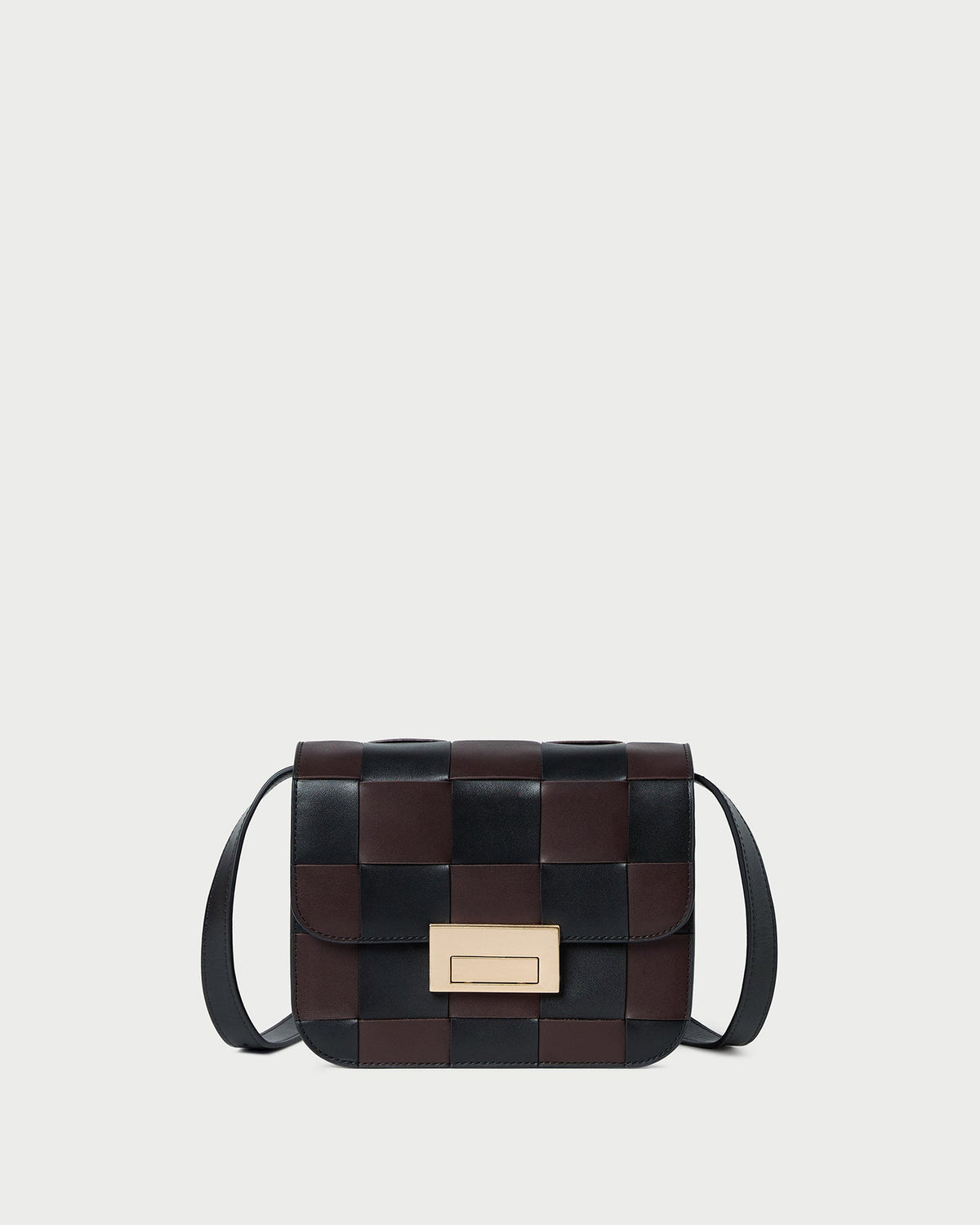 Loeffler Randall Women / Desi Black/Espresso Woven Leather Crossbody