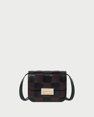 Loeffler Randall Women / Desi Black/Espresso Woven Leather Crossbody