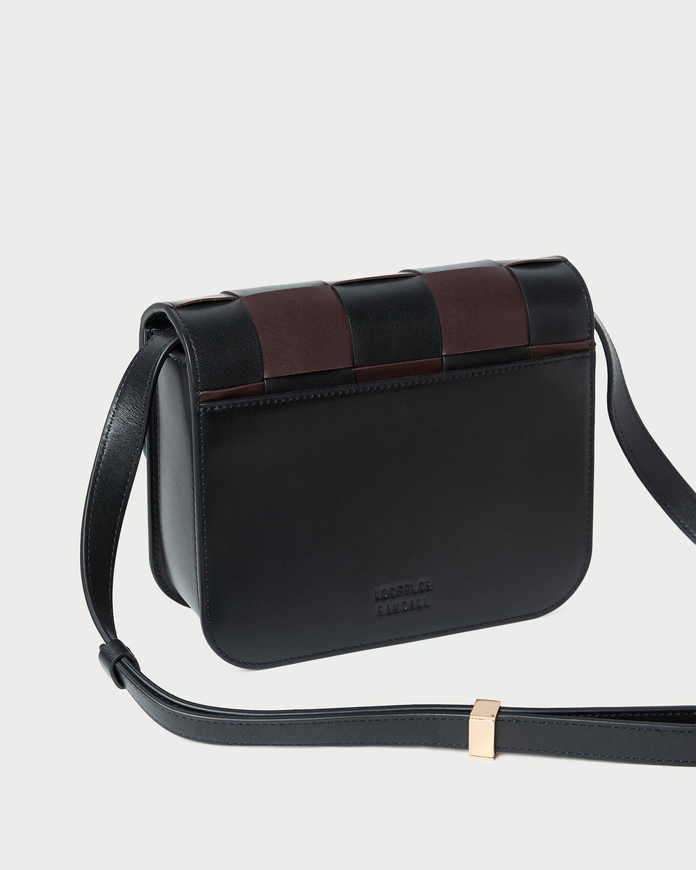 Loeffler Randall Women / Desi Black/Espresso Woven Leather Crossbody