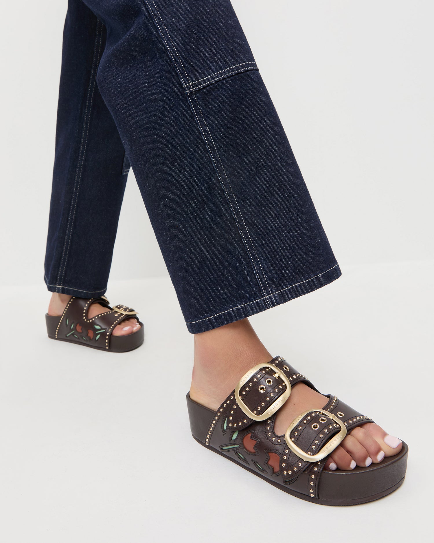 Loeffler Randall Women / Eve Brown Tulip Two-Band Sandal