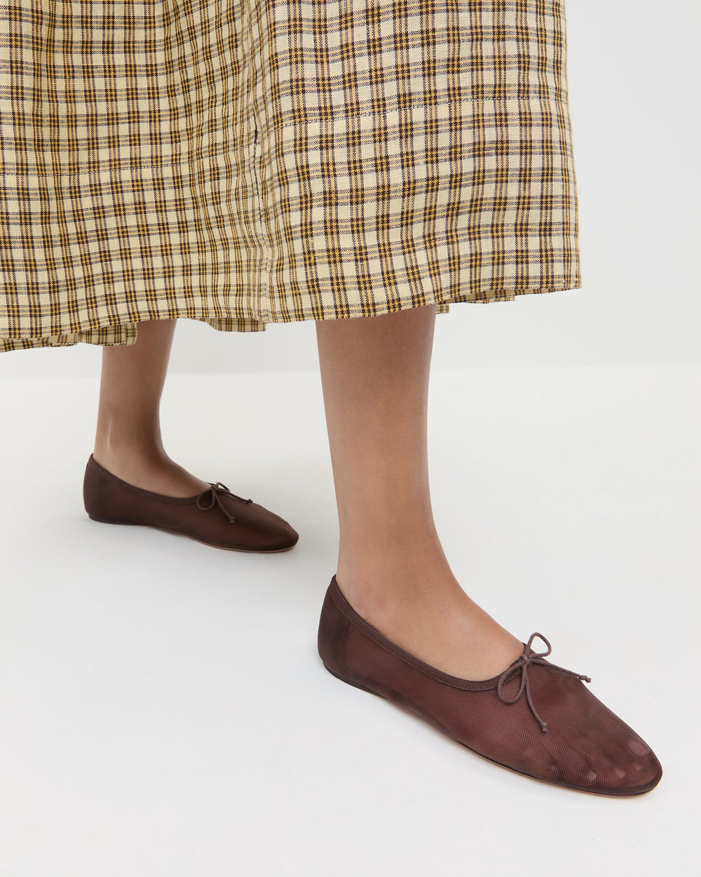 Loeffler Randall Women / Landon Chocolate Mesh Ballet Flat