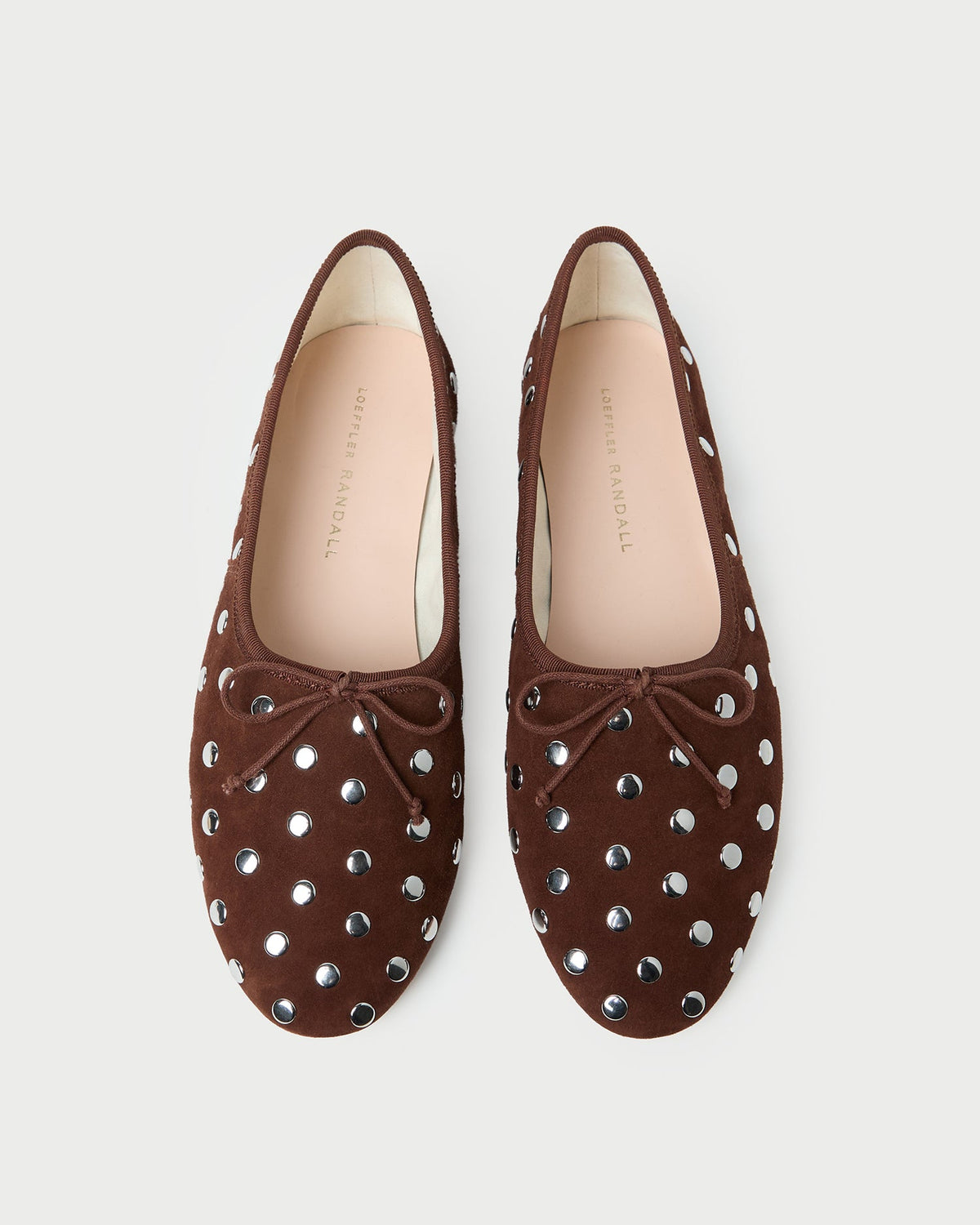 Loeffler Randall Women / Landon Espresso/Silver Suede Ballet Flat