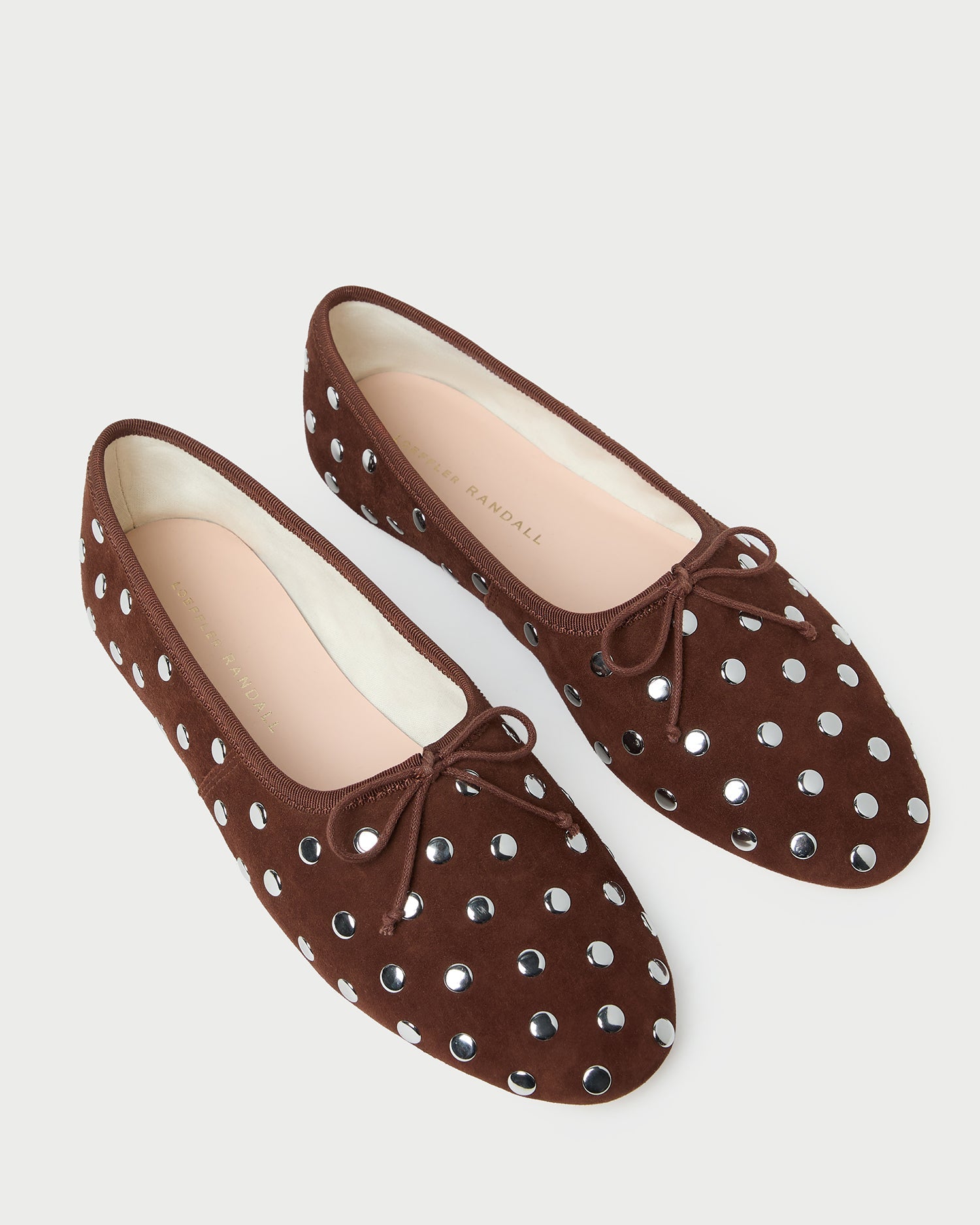 Loeffler Randall Women / Landon Espresso/Silver Suede Ballet Flat