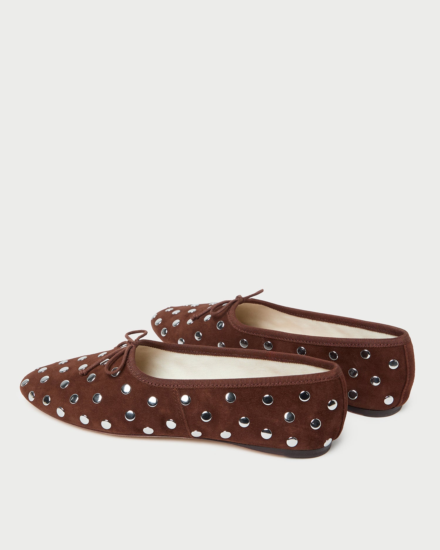 Loeffler Randall Women / Landon Espresso/Silver Suede Ballet Flat