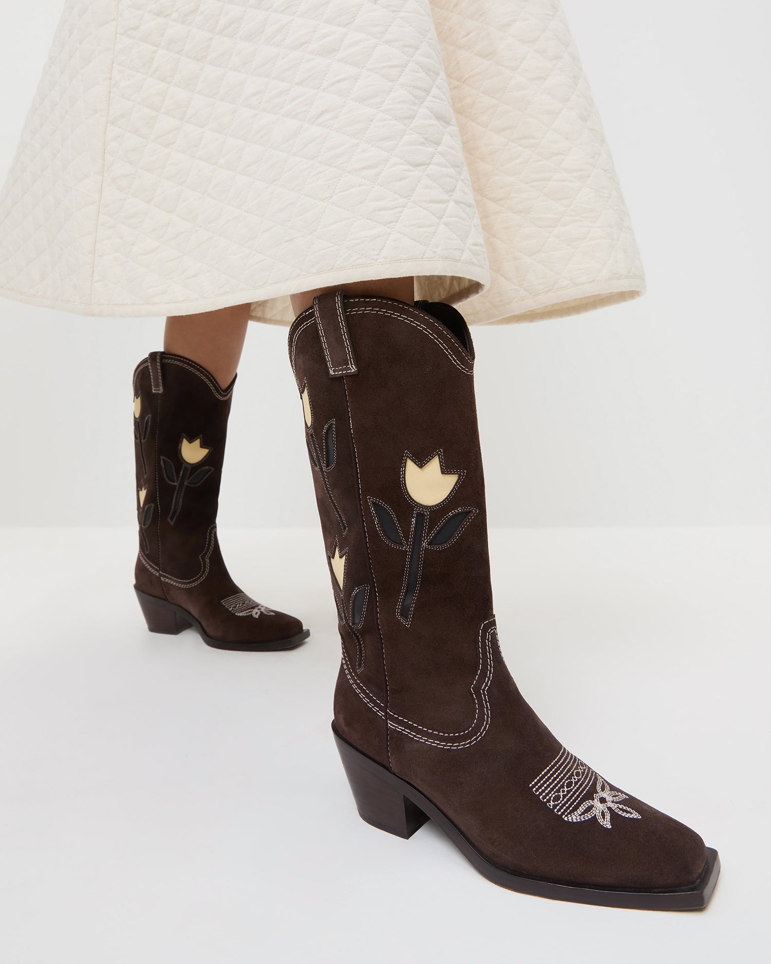 Loeffler Randall Women / Wilder Brown Suede Tulip Boot