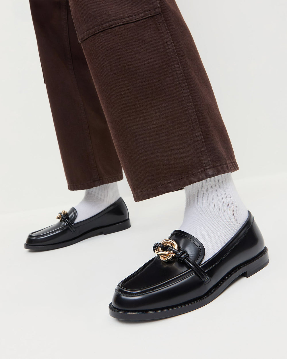 Loeffler Randall Women / Roma Black Leather Loafer