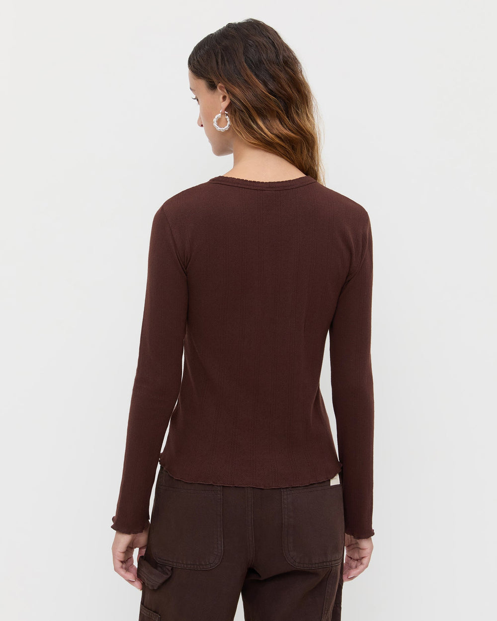 Loeffler Randall Women / Lolo Pointelle Long-Sleeve Tee