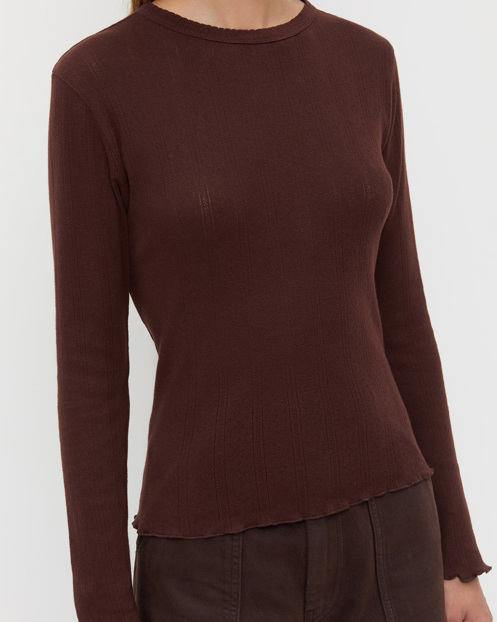Loeffler Randall Women / Lolo Pointelle Long-Sleeve Tee
