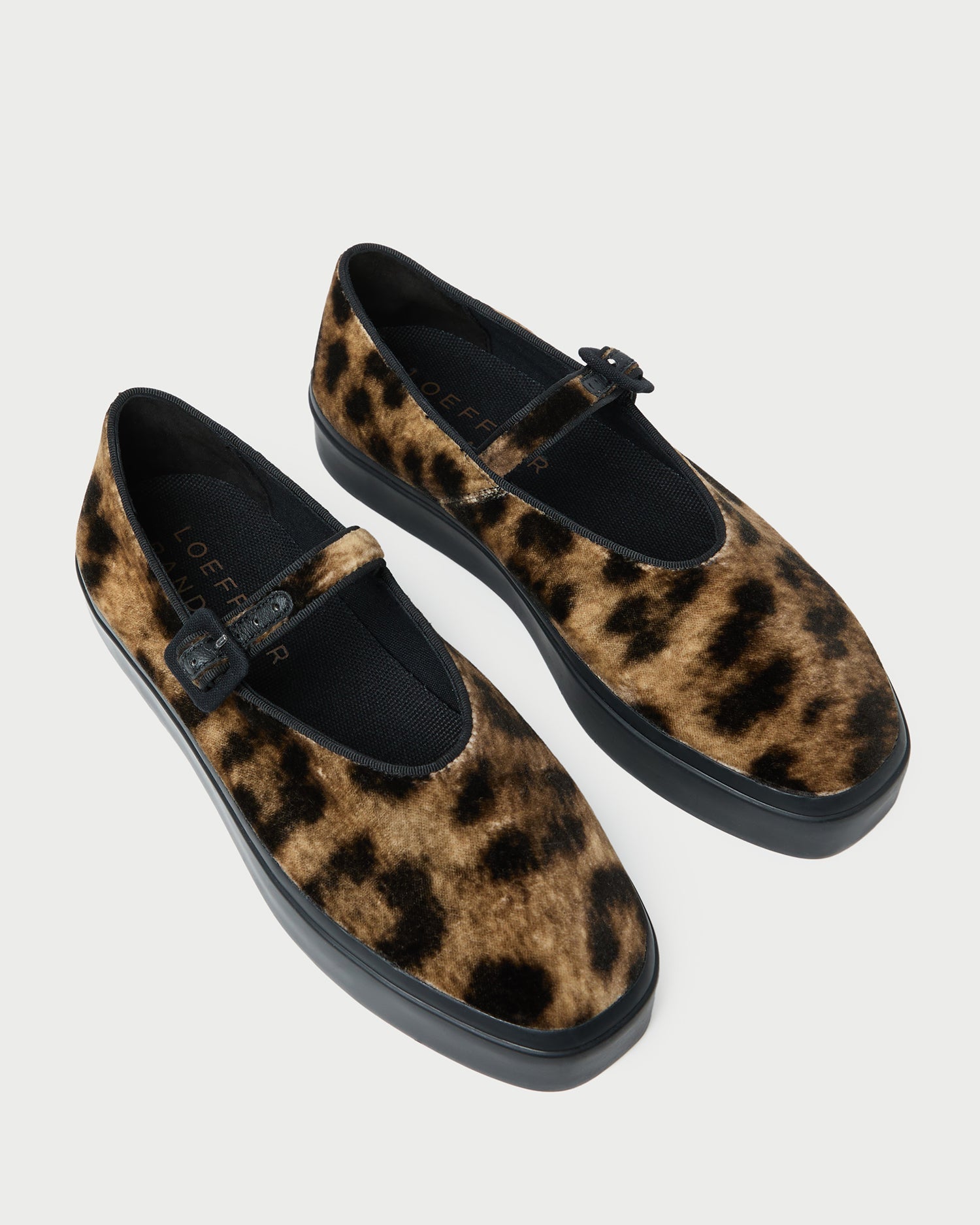 Loeffler Randall Women / Cooper Leopard Velvet Mary Jane Sneaker