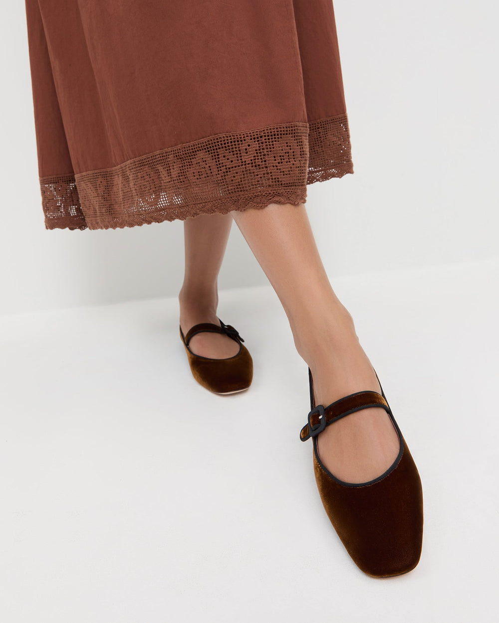 Loeffler Randall Women / Ginger Brown Velvet Mary Jane