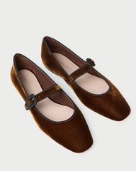 Loeffler Randall Women / Ginger Brown Velvet Mary Jane