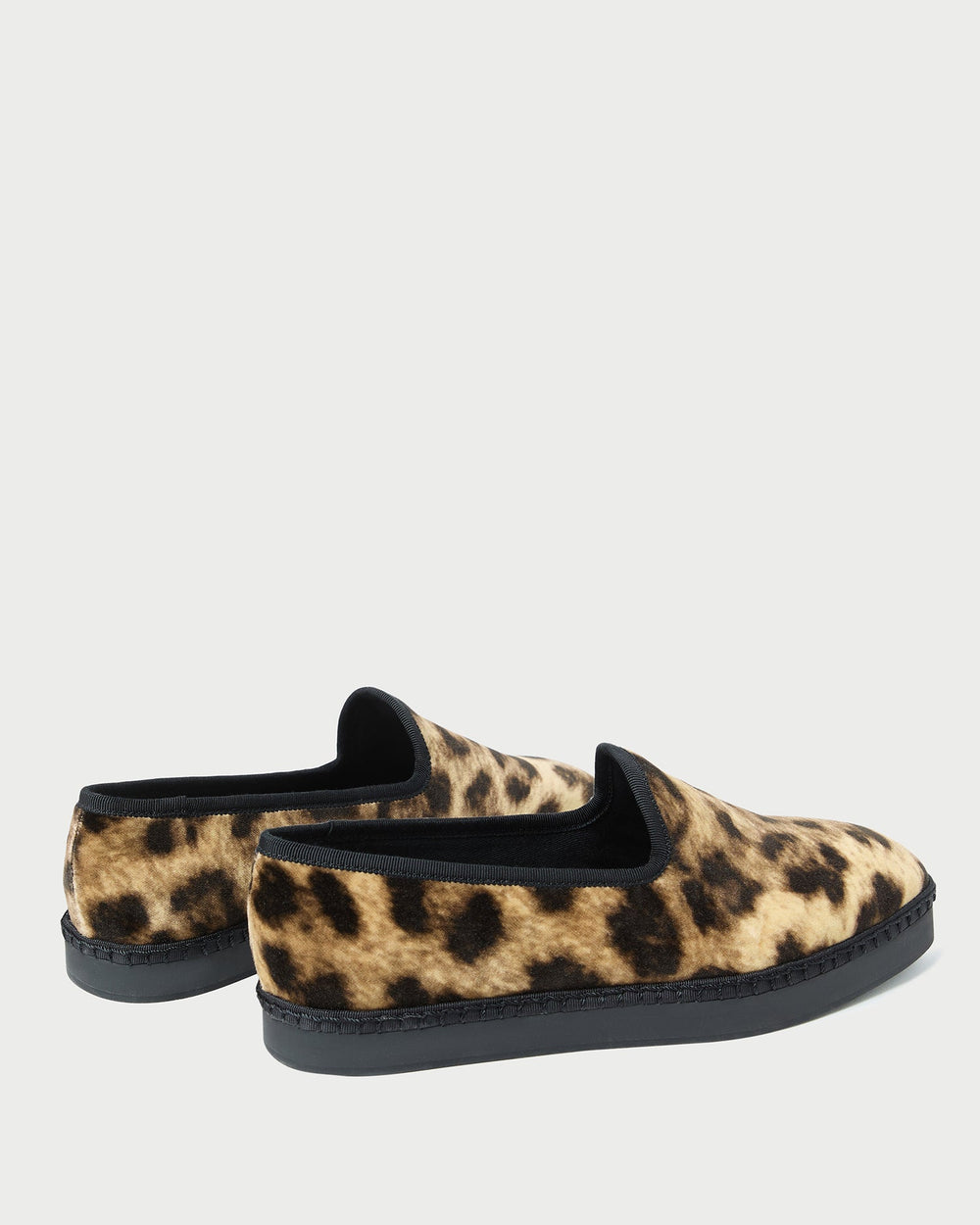 Loeffler Randall Women / Mattie Leopard Velvet Slip-On Sneaker
