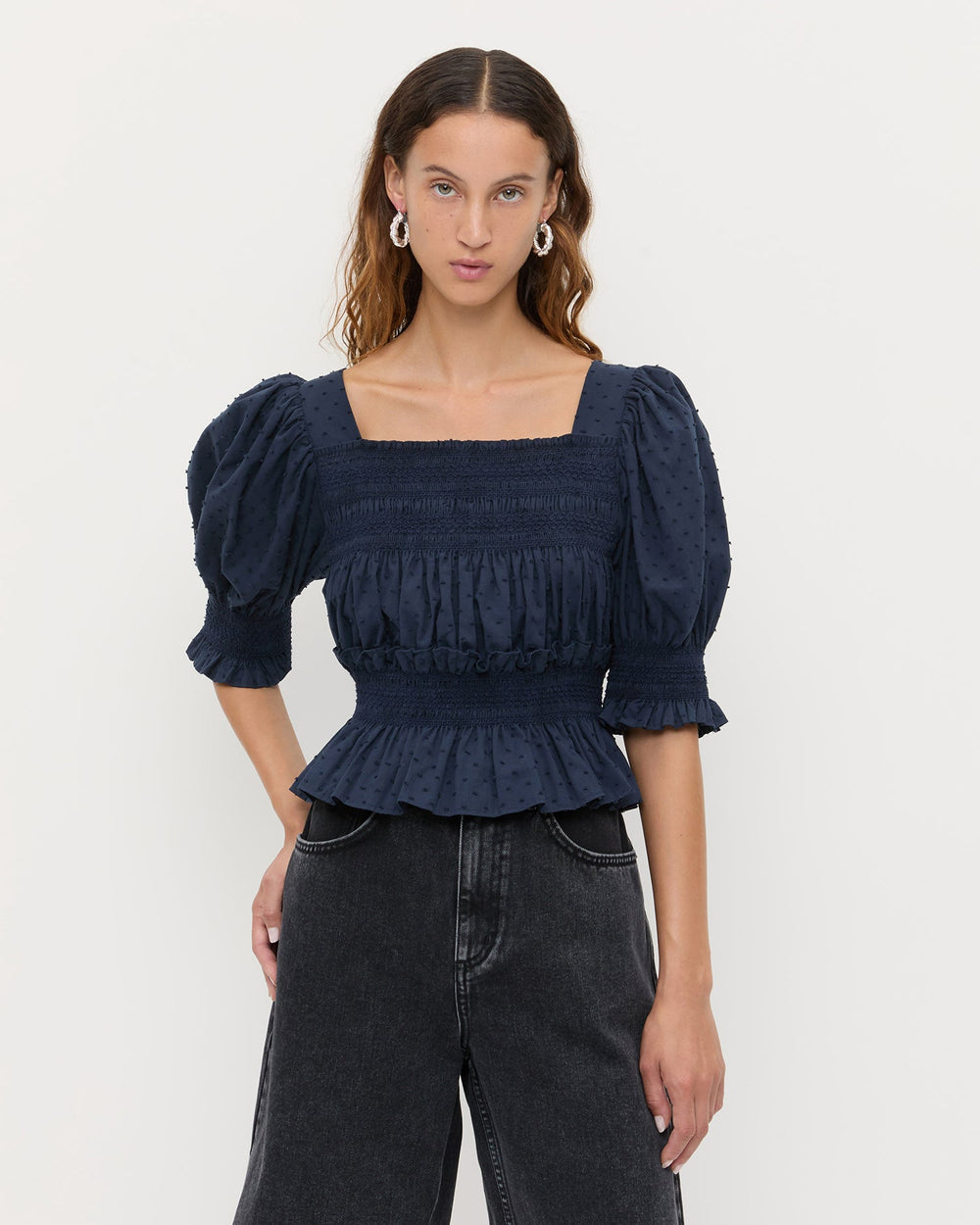 Loeffler Randall Women / Nicola Smocked Blouse