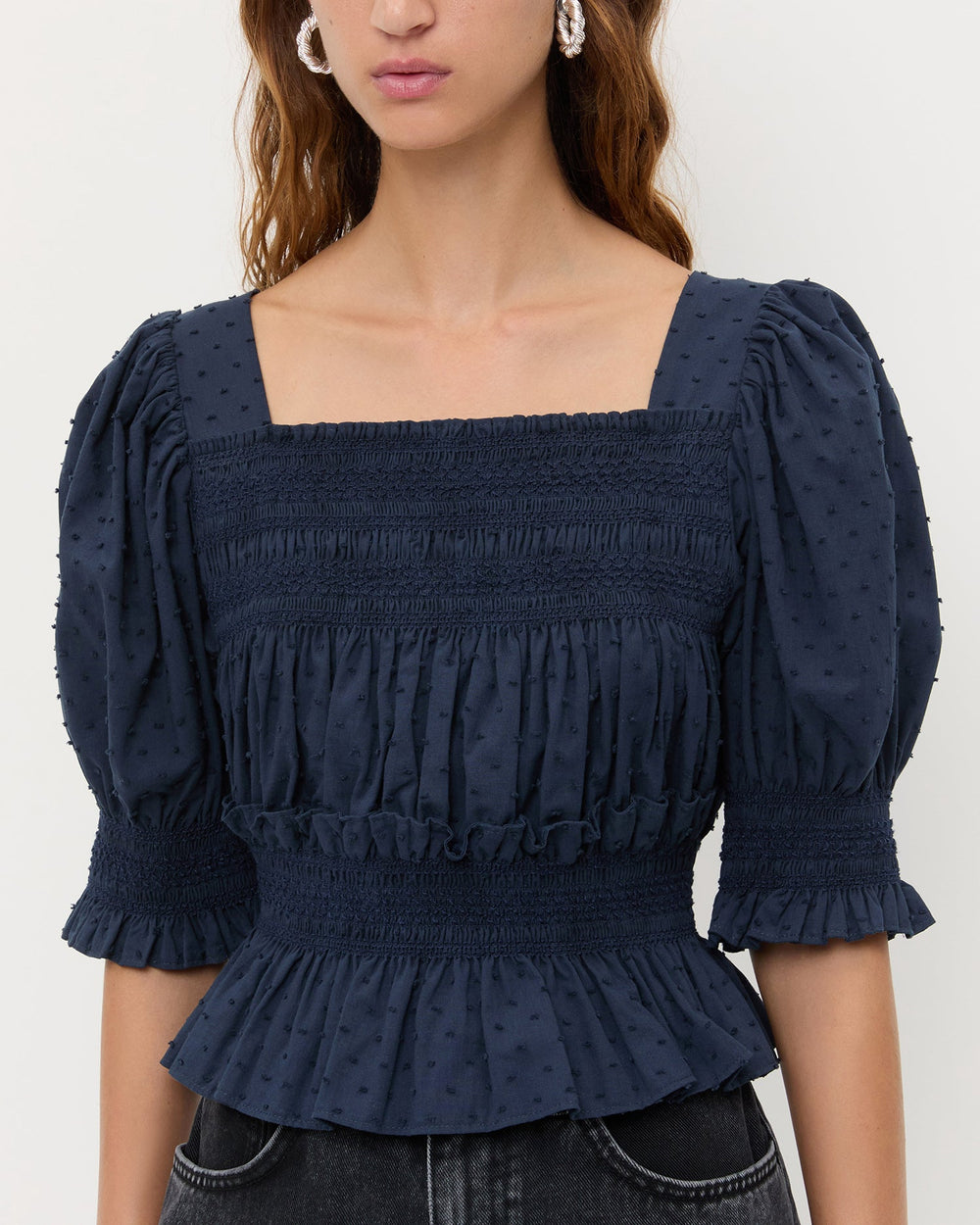 Loeffler Randall Women / Nicola Smocked Blouse