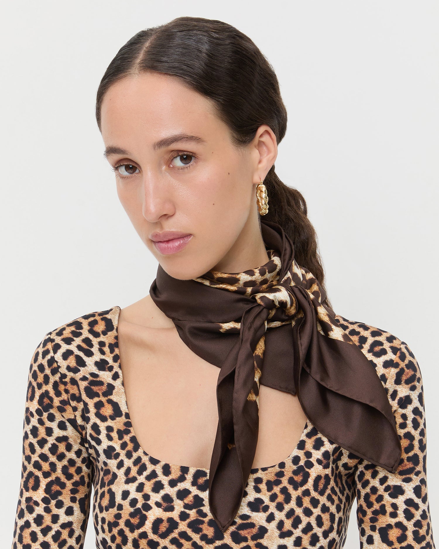 Loeffler Randall Women / Beverly Leopard Silk Scarf