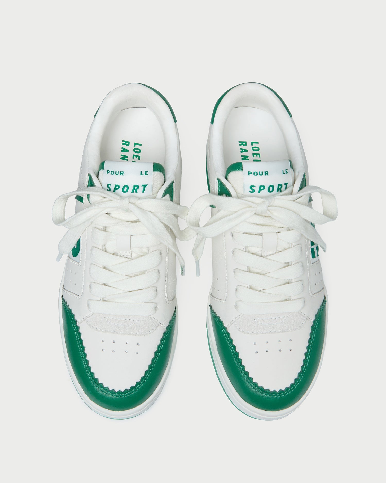 Loeffler Randall Women / Topspin Cream/Green Court Sneaker
