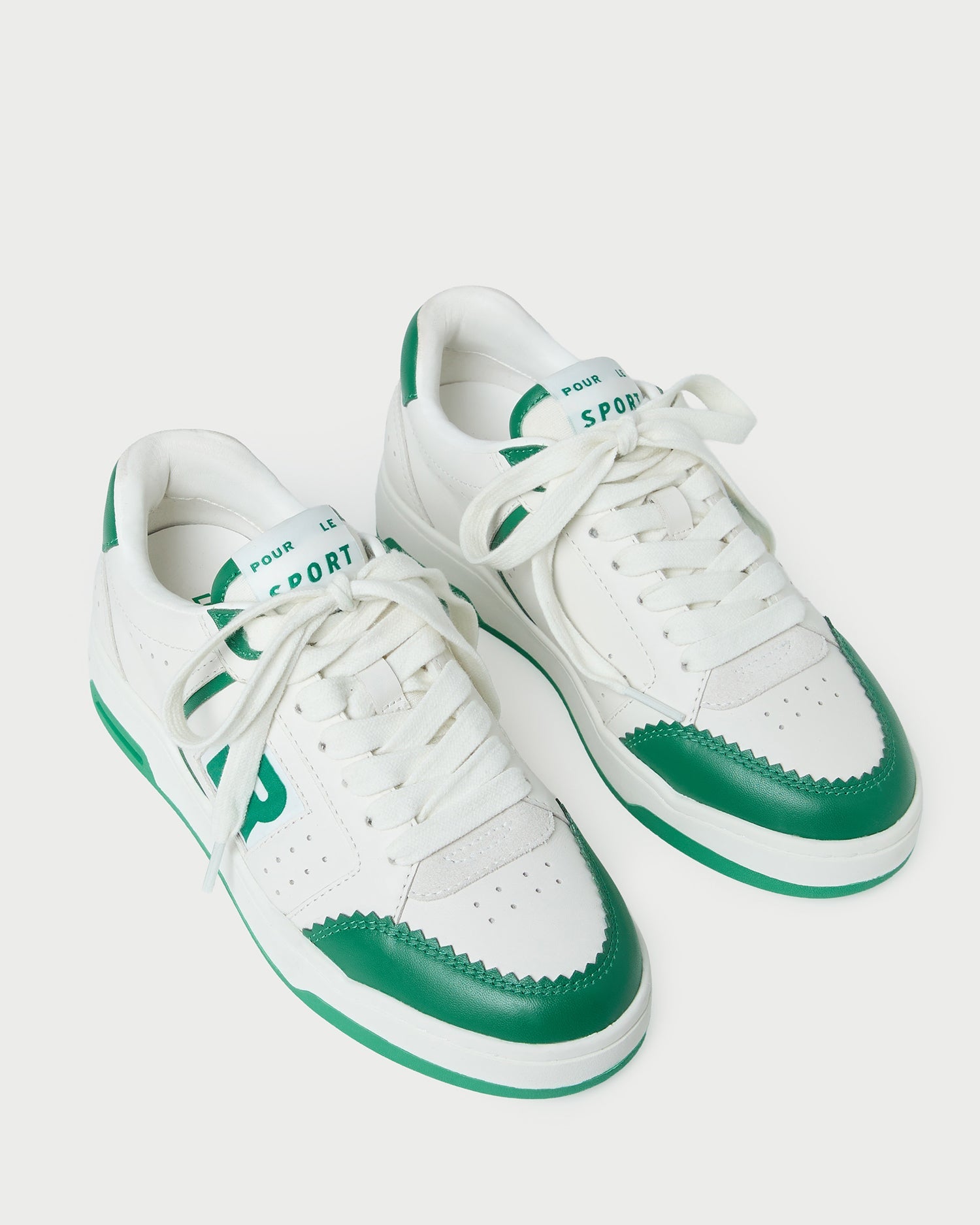 Loeffler Randall Women / Topspin Cream/Green Court Sneaker