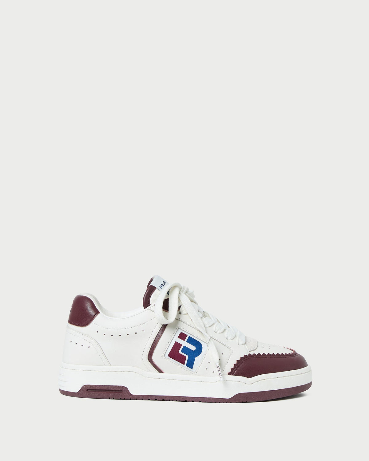 Loeffler Randall Women / Topspin Cream/Maroon Court Sneaker