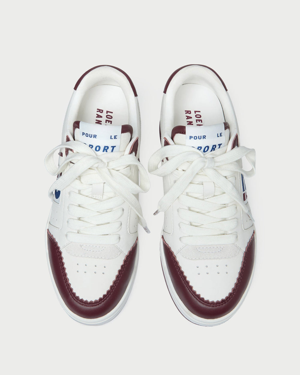 Loeffler Randall Women / Topspin Cream/Maroon Court Sneaker