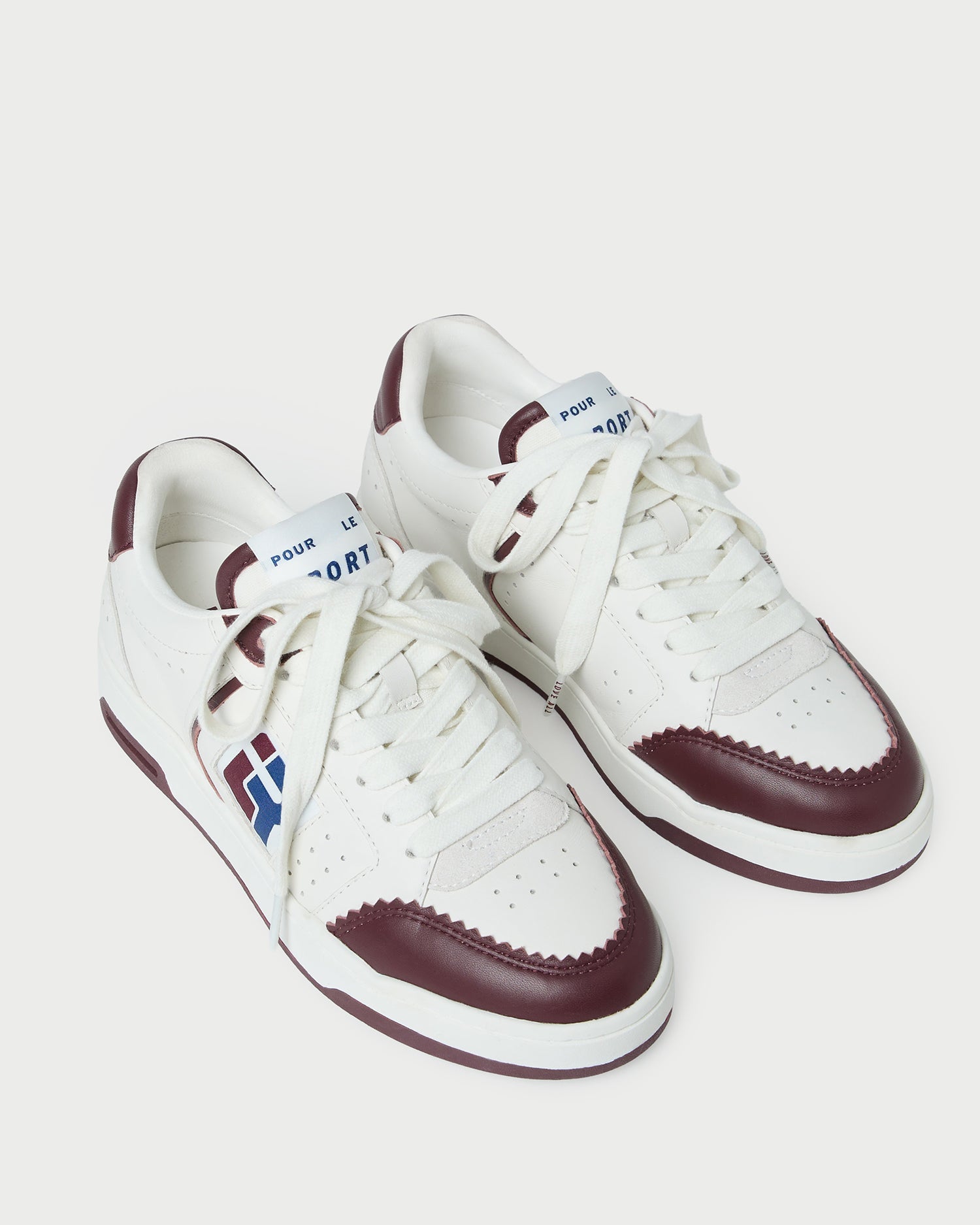 Loeffler Randall Women / Topspin Cream/Maroon Court Sneaker