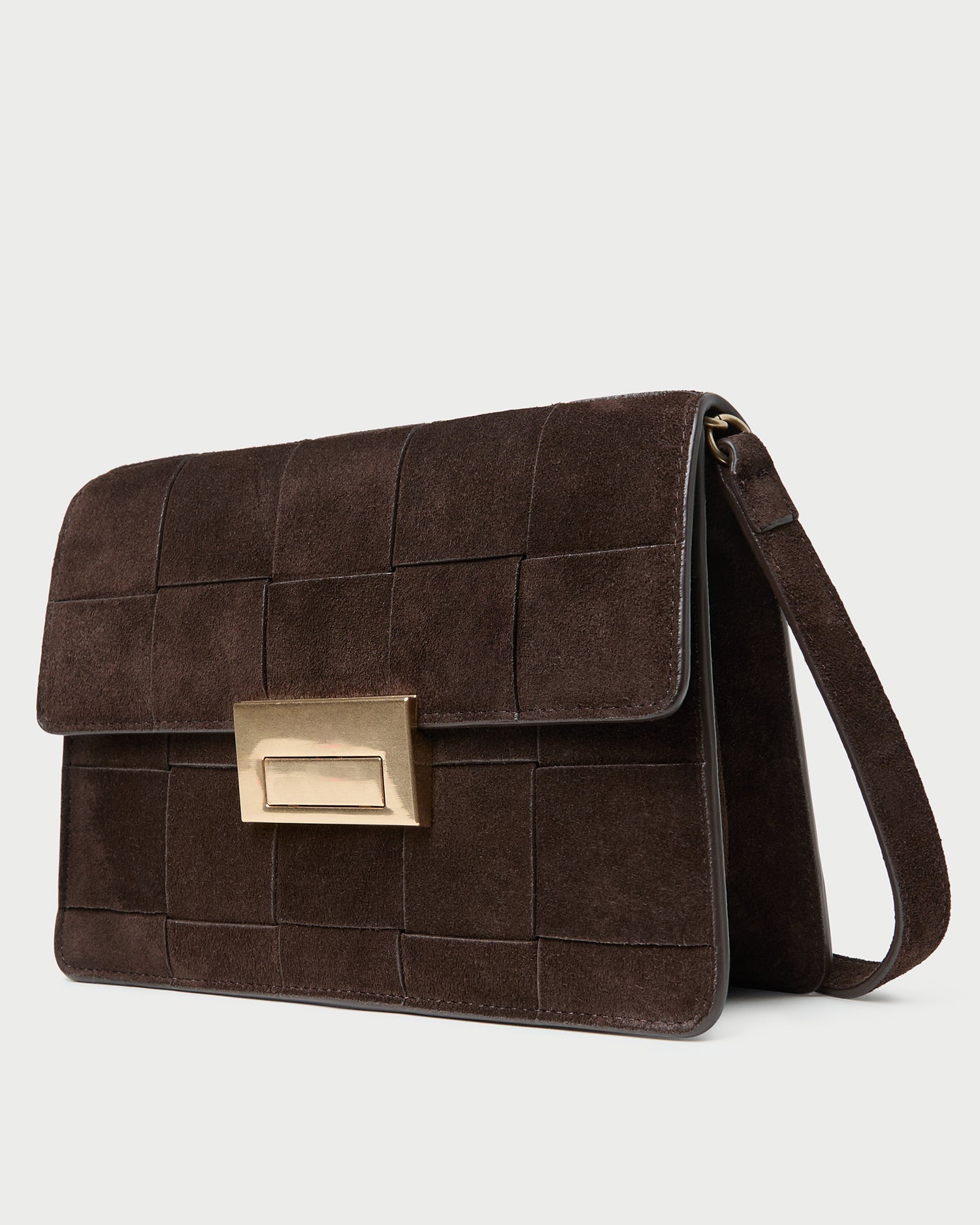 Loeffler Randall Women / Delphine Brown Suede Shoulder Bag