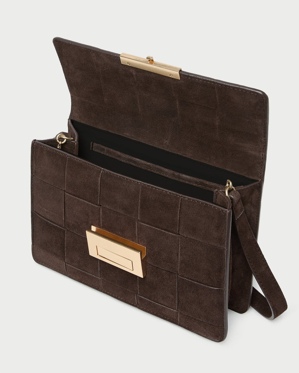 Loeffler Randall Women / Delphine Brown Suede Shoulder Bag