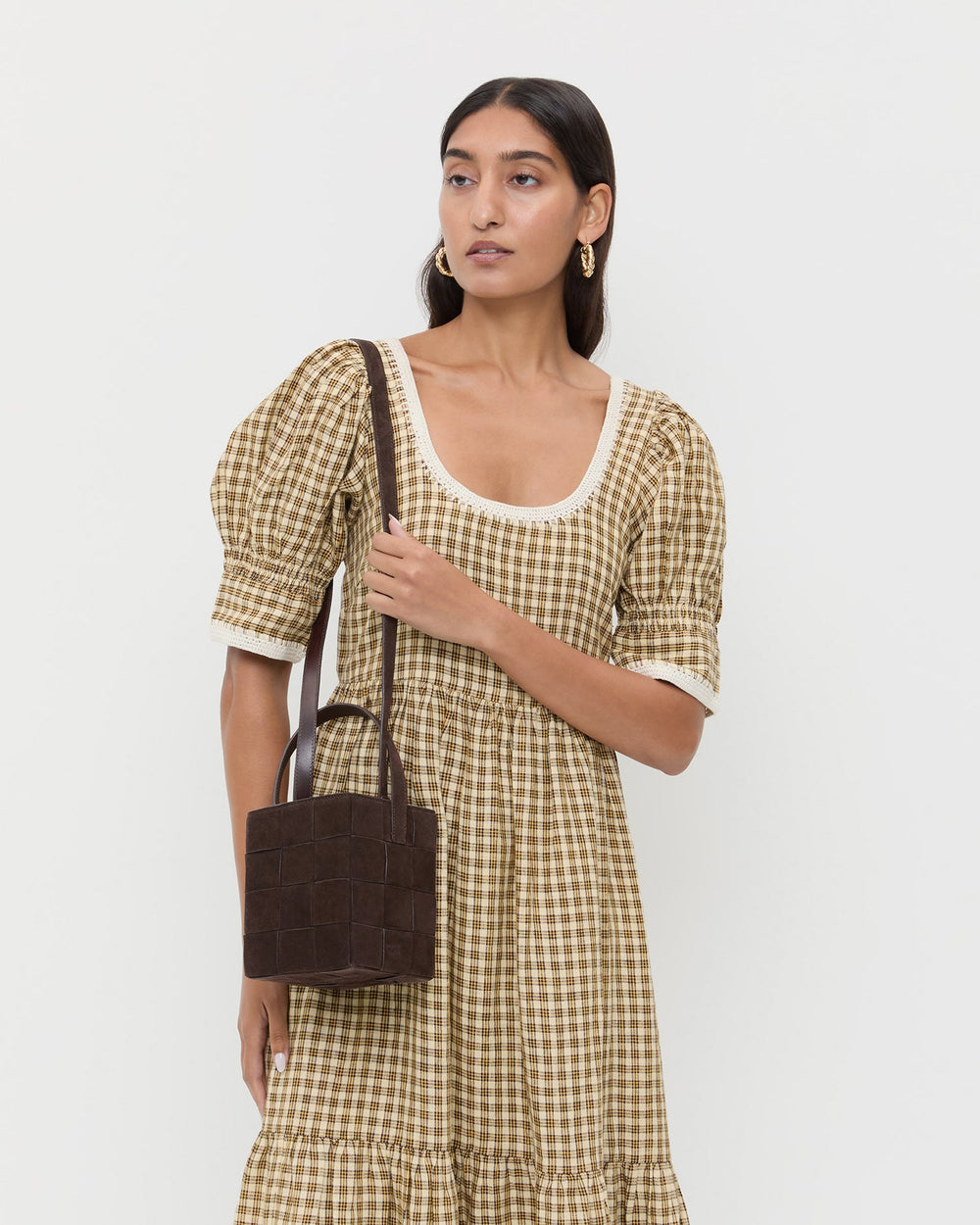 Loeffler Randall Women / Laith Brown Suede Bucket Bag