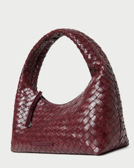 Loeffler Randall Women / Mercer Maroon Woven Shoulder Bag