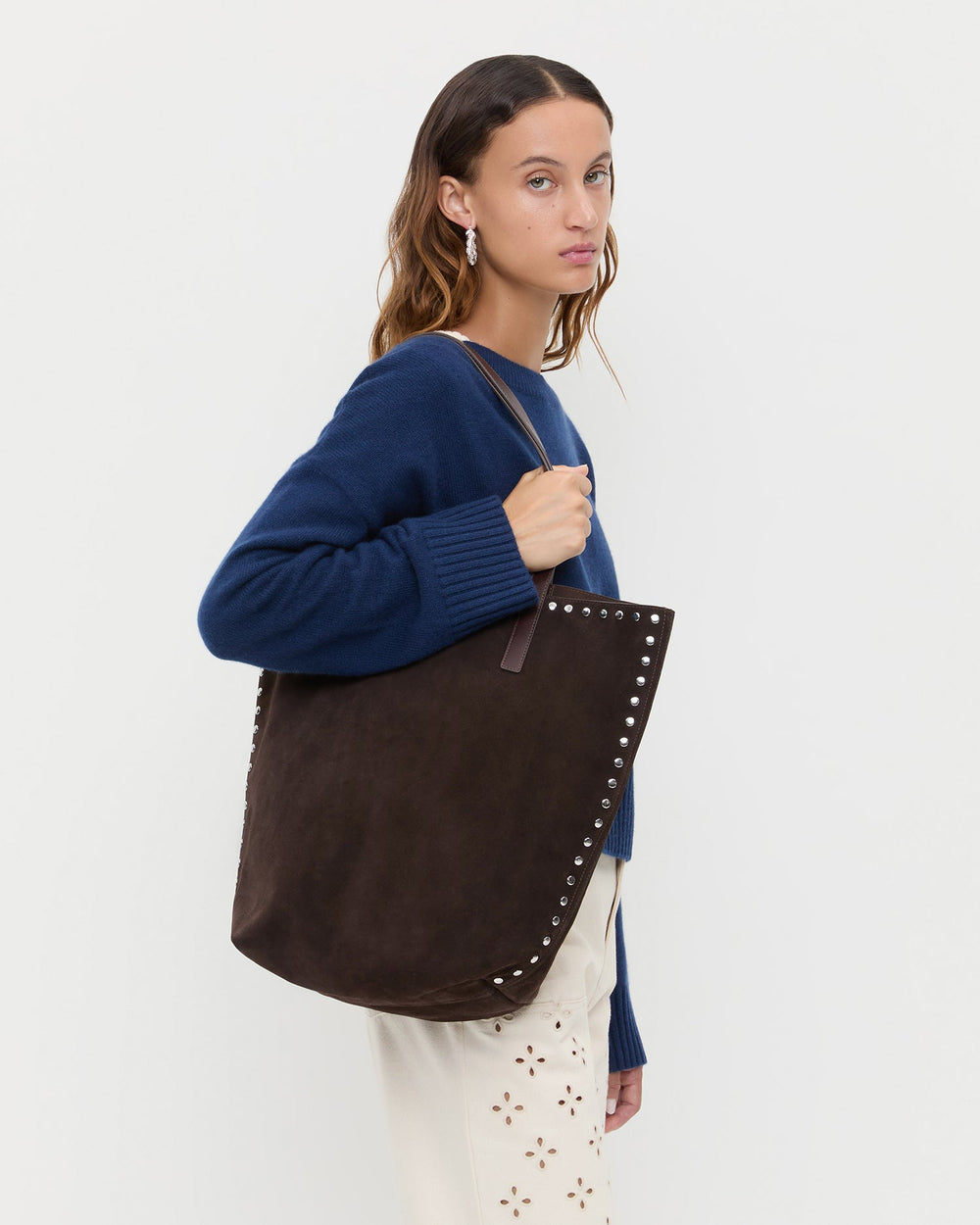 Loeffler Randall Women / Walker Brown/Silver Suede Tote