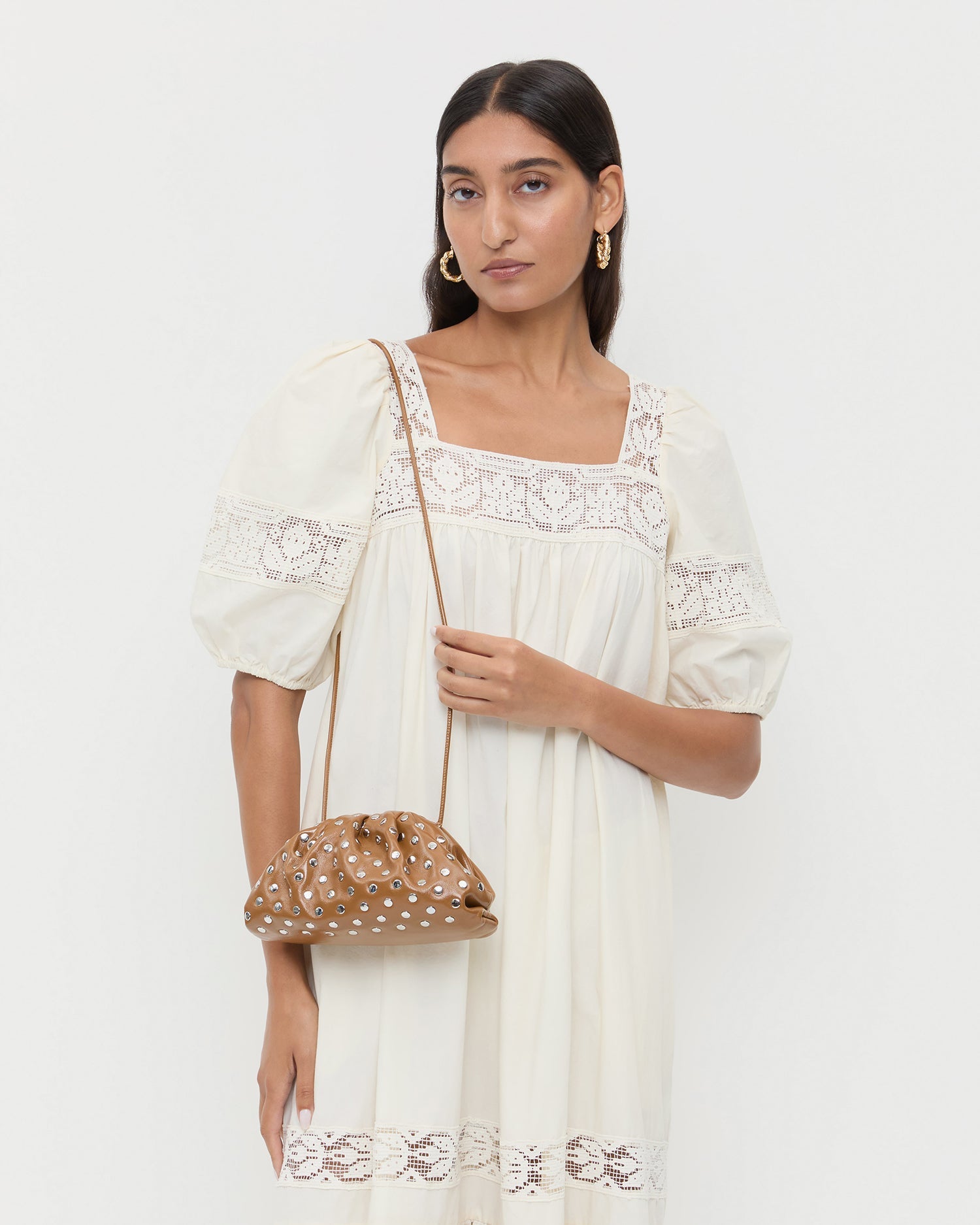 Loeffler Randall Women / Bailey Safari/Silver Leather Dome Clutch