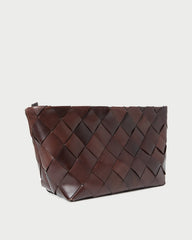Loeffler Randall Women / Melina Chocolate Woven Leather Clutch