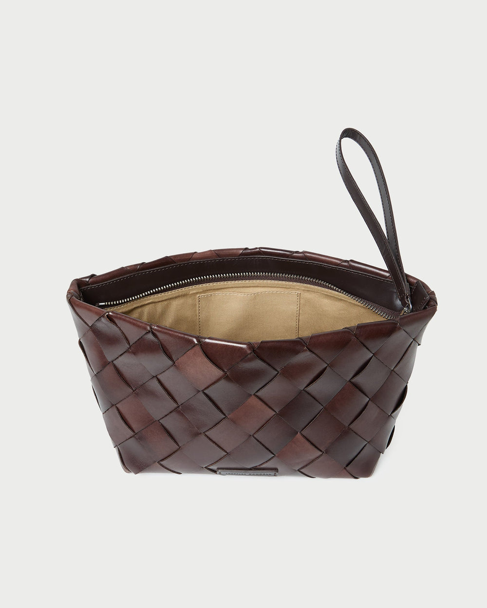 Loeffler Randall Women / Melina Chocolate Woven Leather Clutch