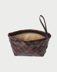 Loeffler Randall Women / Melina Chocolate Woven Leather Clutch