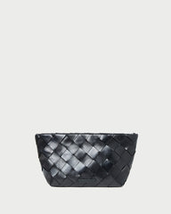 Loeffler Randall Women / Melina Black Woven Leather Clutch