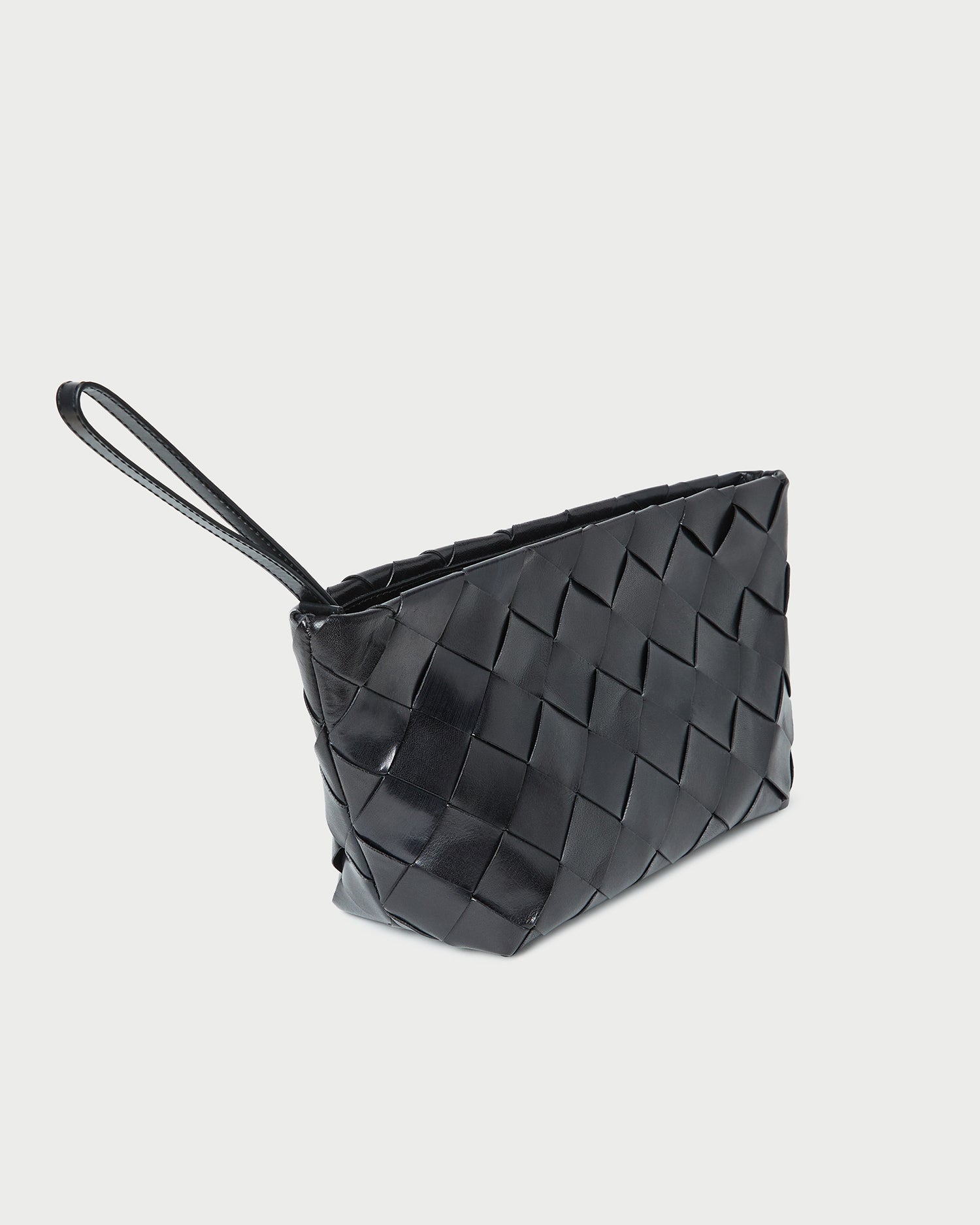 Loeffler Randall Women / Melina Black Woven Leather Clutch