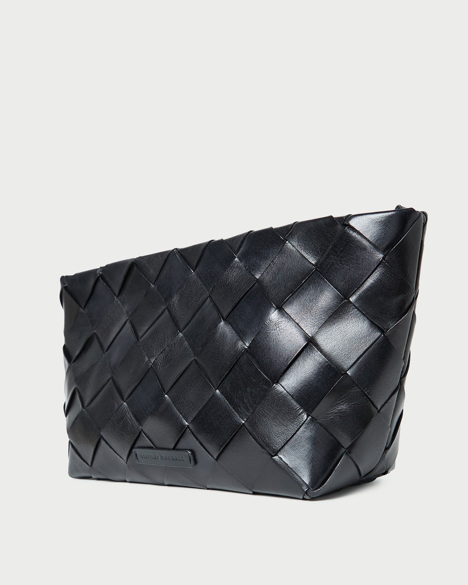 Loeffler Randall Women / Melina Black Woven Leather Clutch