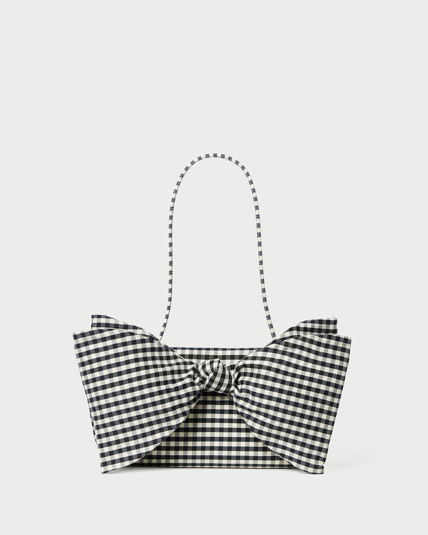 Loeffler Randall Women / Valerie Black/White Gingham Bow Bag