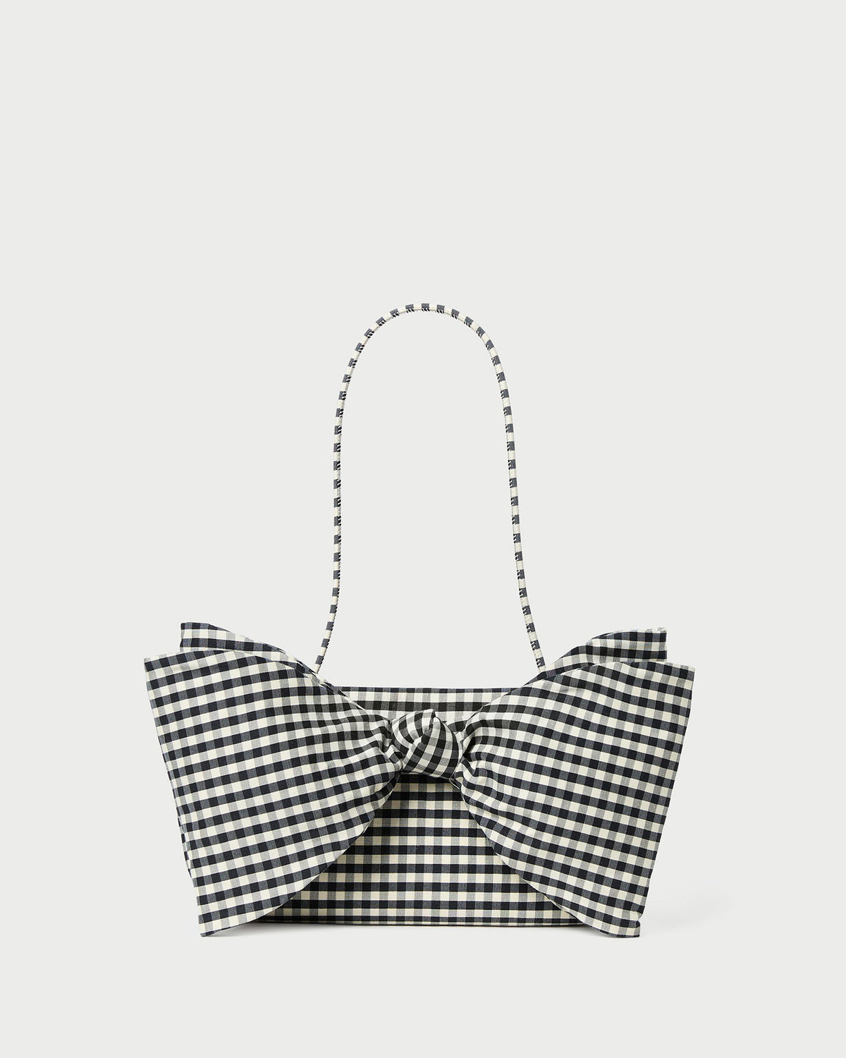 Loeffler Randall Women / Valerie Black/White Gingham Bow Bag