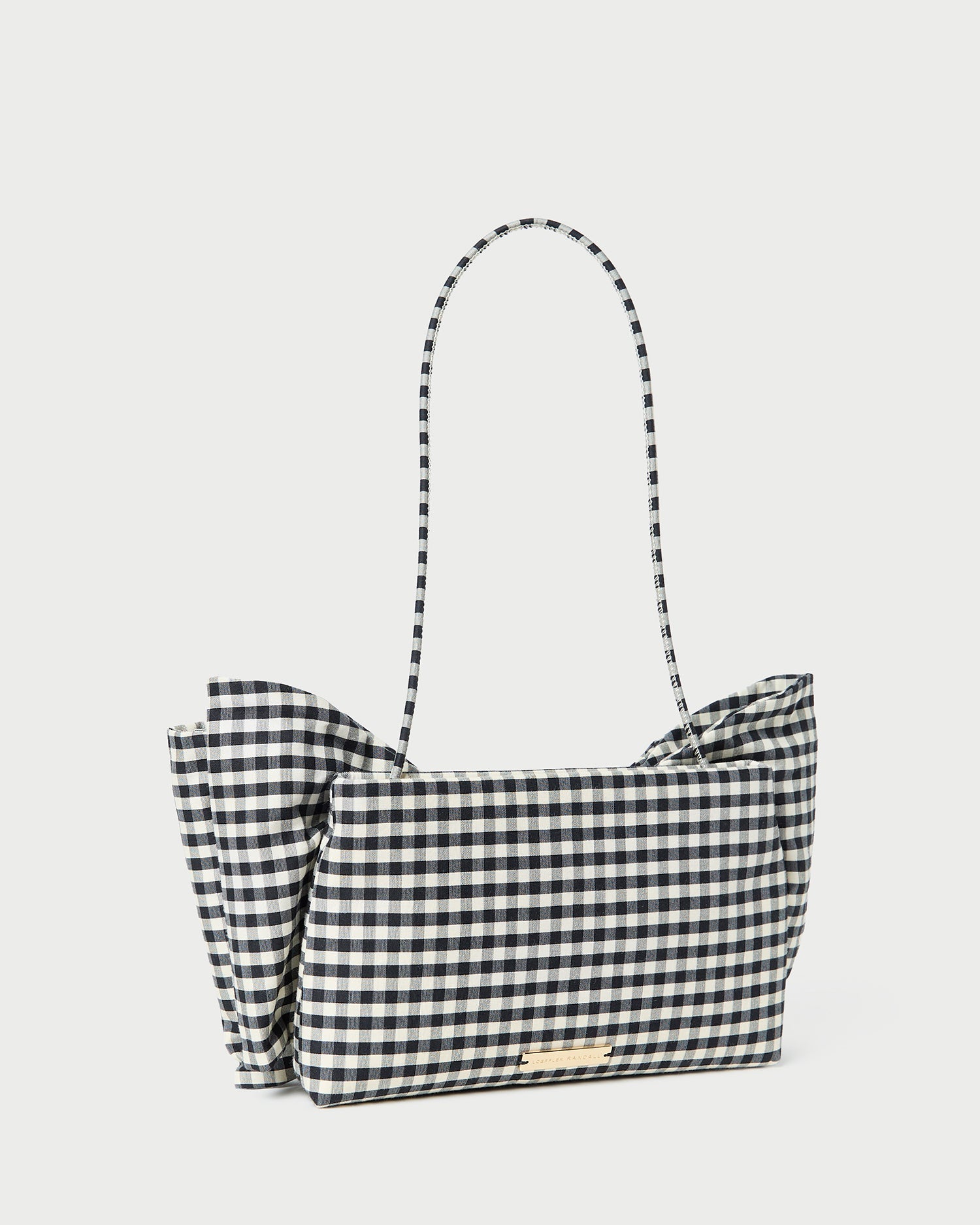 Loeffler Randall Women / Valerie Black/White Gingham Bow Bag