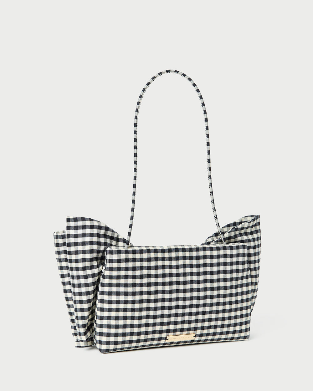 Loeffler Randall Women / Valerie Black/White Gingham Bow Bag