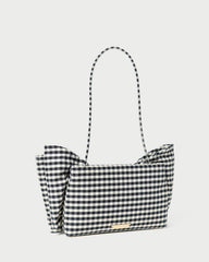 Loeffler Randall Women / Valerie Black/White Gingham Bow Bag