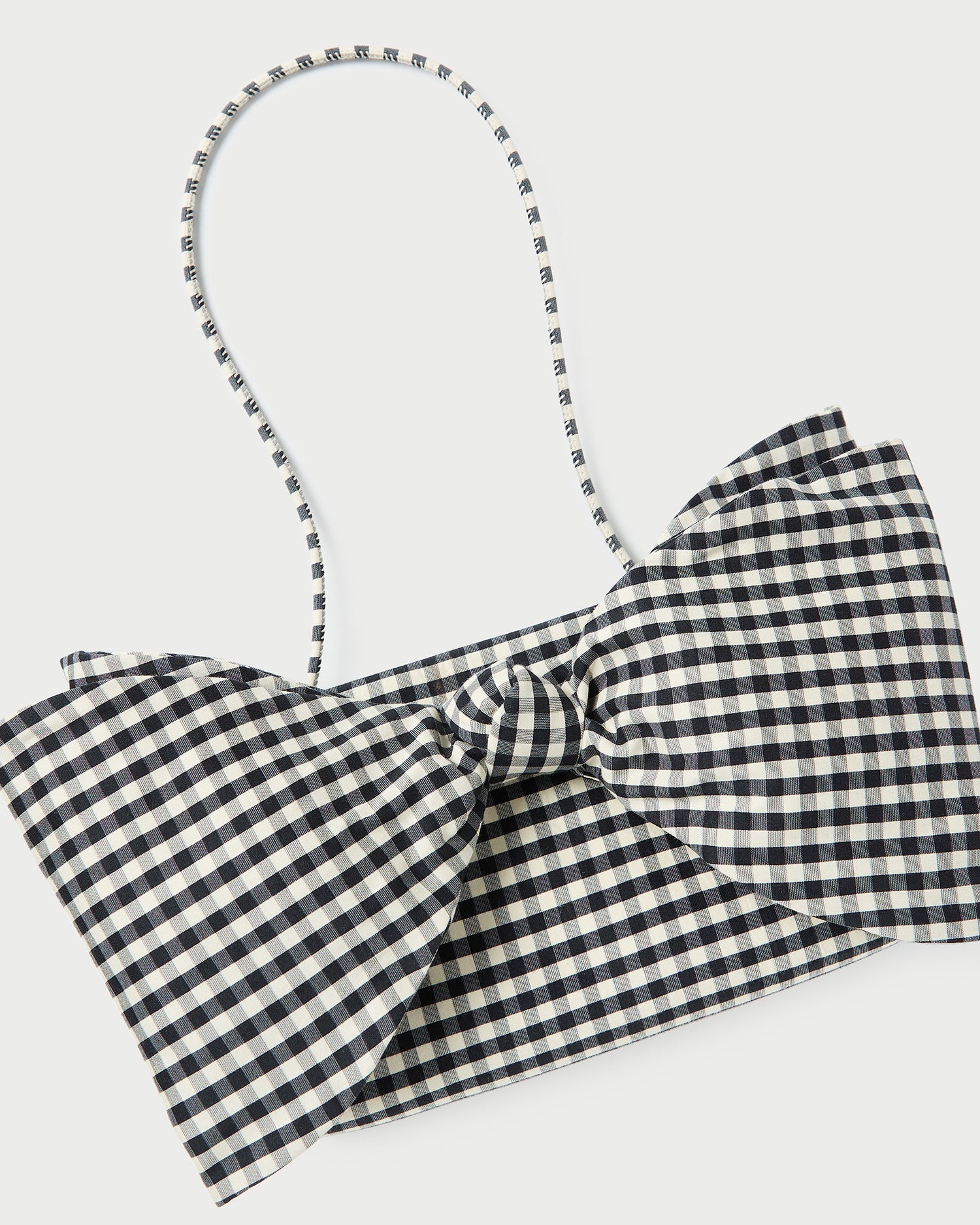 Loeffler Randall Women / Valerie Black/White Gingham Bow Bag