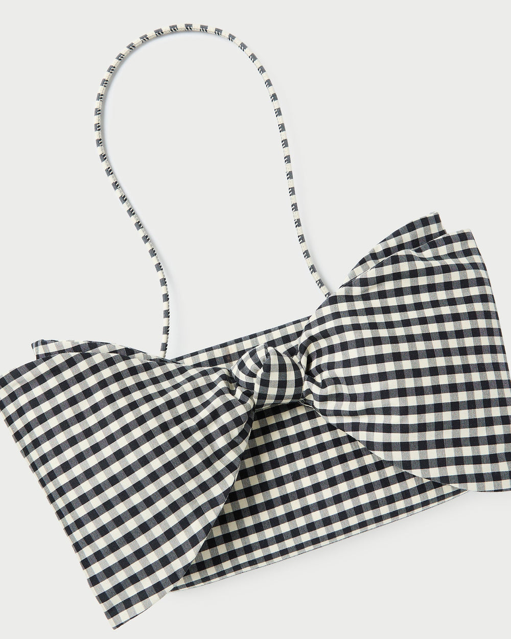 Loeffler Randall Women / Valerie Black/White Gingham Bow Bag
