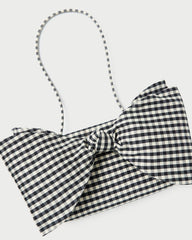 Loeffler Randall Women / Valerie Black/White Gingham Bow Bag