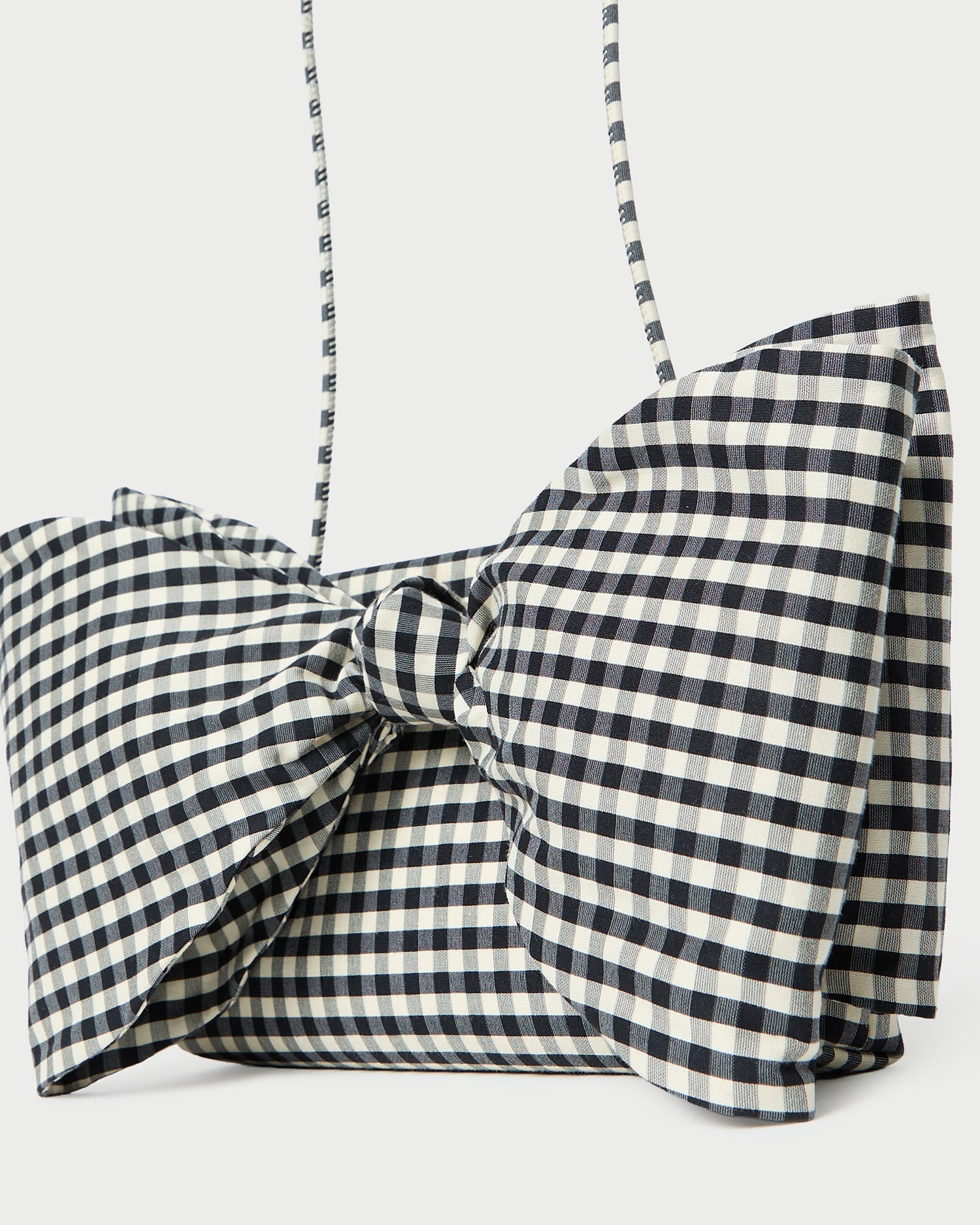 Loeffler Randall Women / Valerie Black/White Gingham Bow Bag