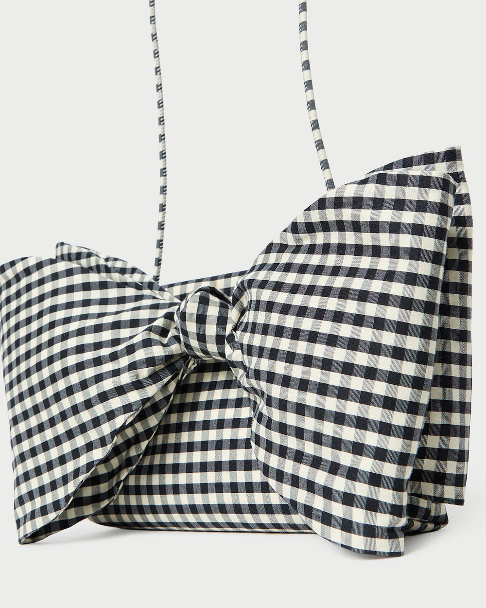 Loeffler Randall Women / Valerie Black/White Gingham Bow Bag