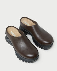 Loeffler Randall Women / Gemma Brown Leather Lug Mule