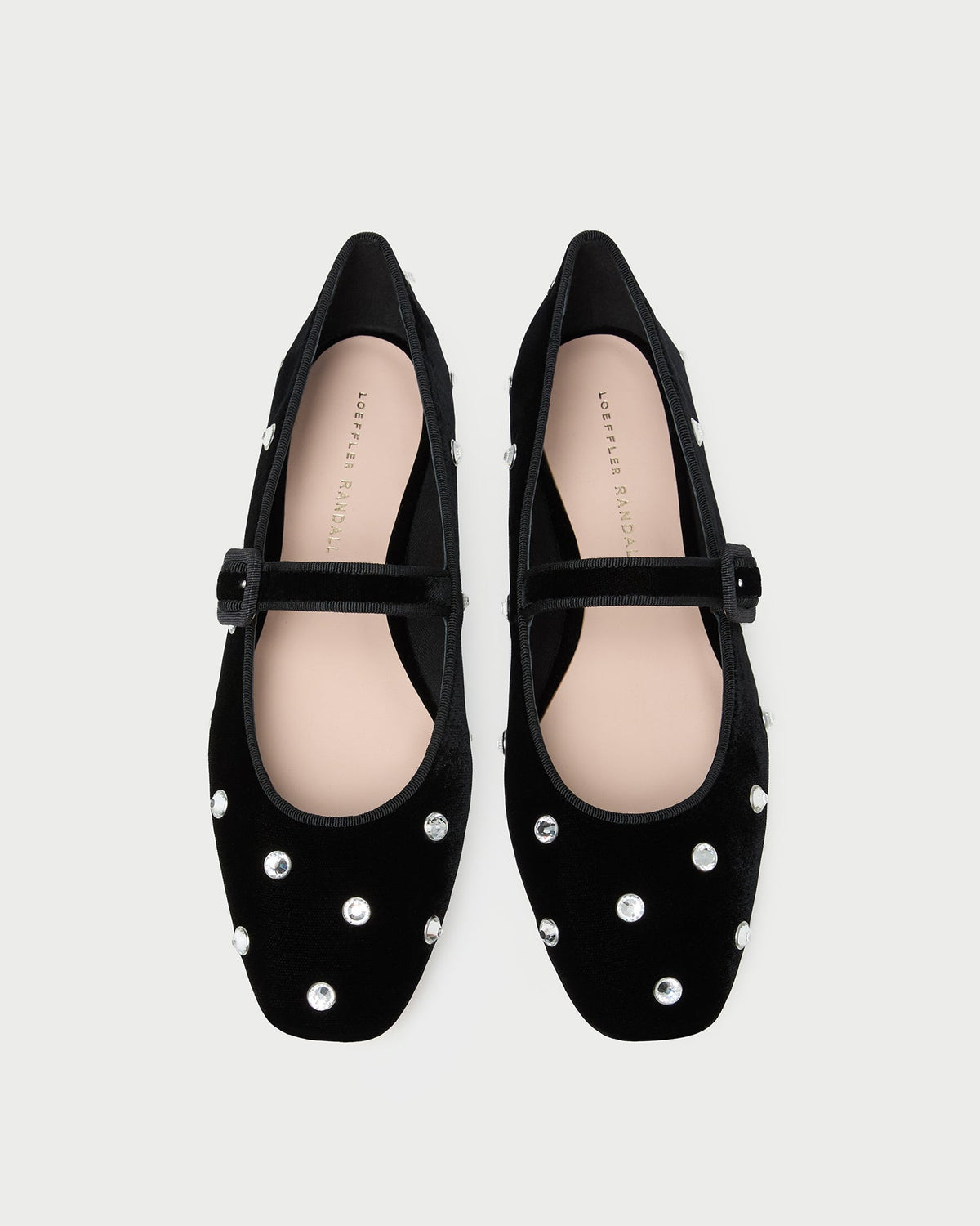 Loeffler Randall Women / Ginger Black/Crystal Velvet Mary Jane